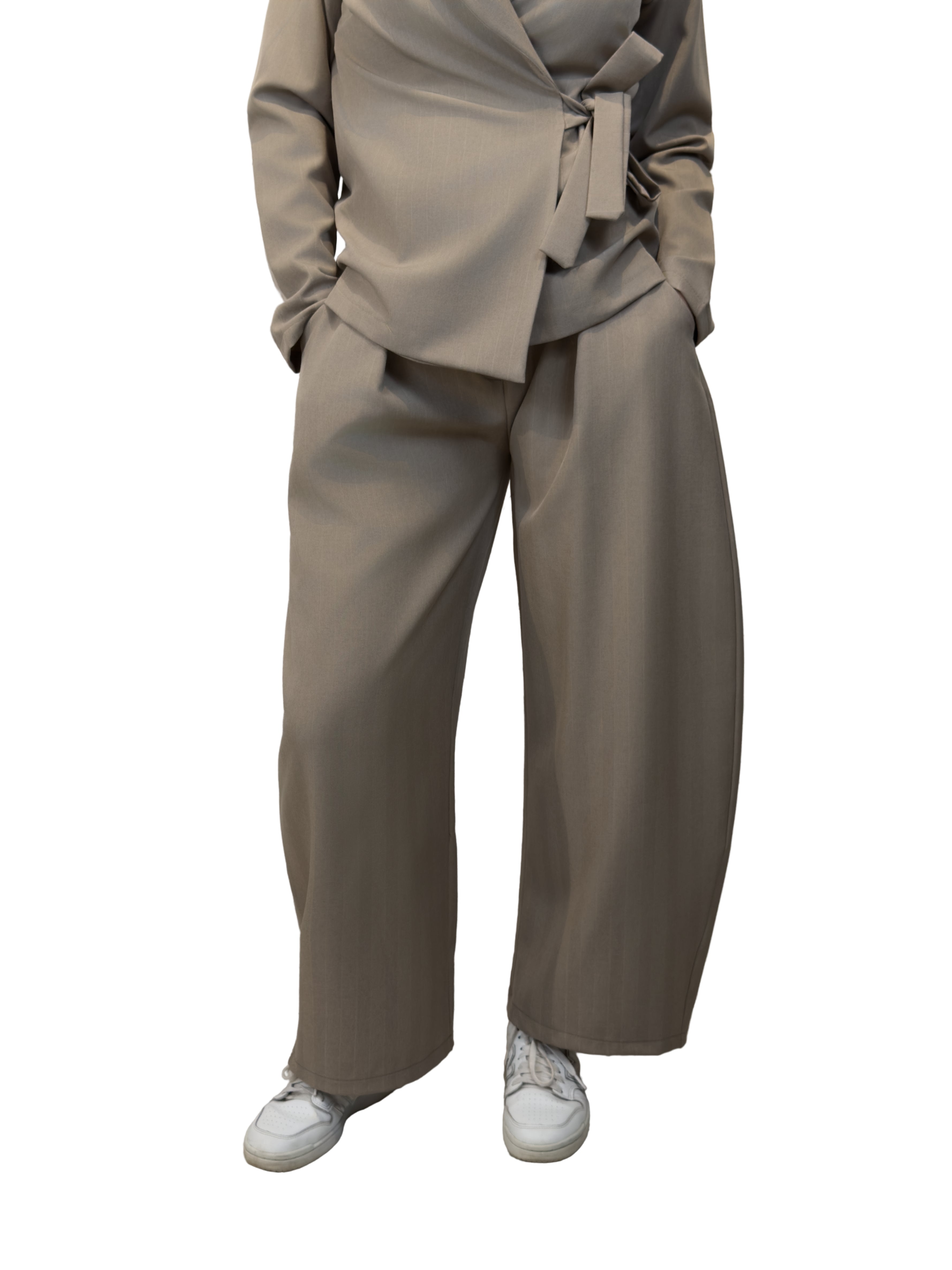 Pantalone balloon gessato - PL2607