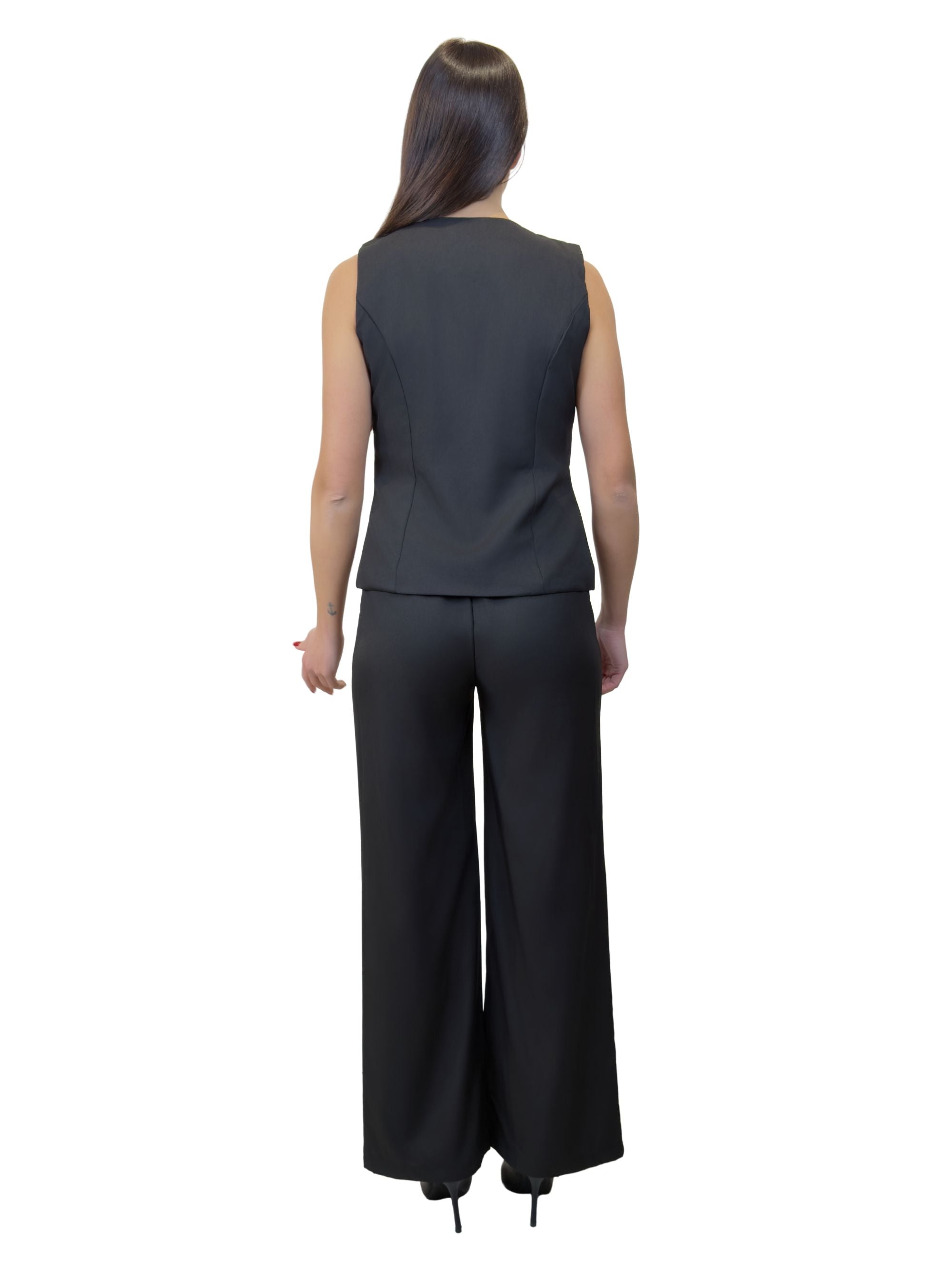 Tailleur nero con gilet - TL2605