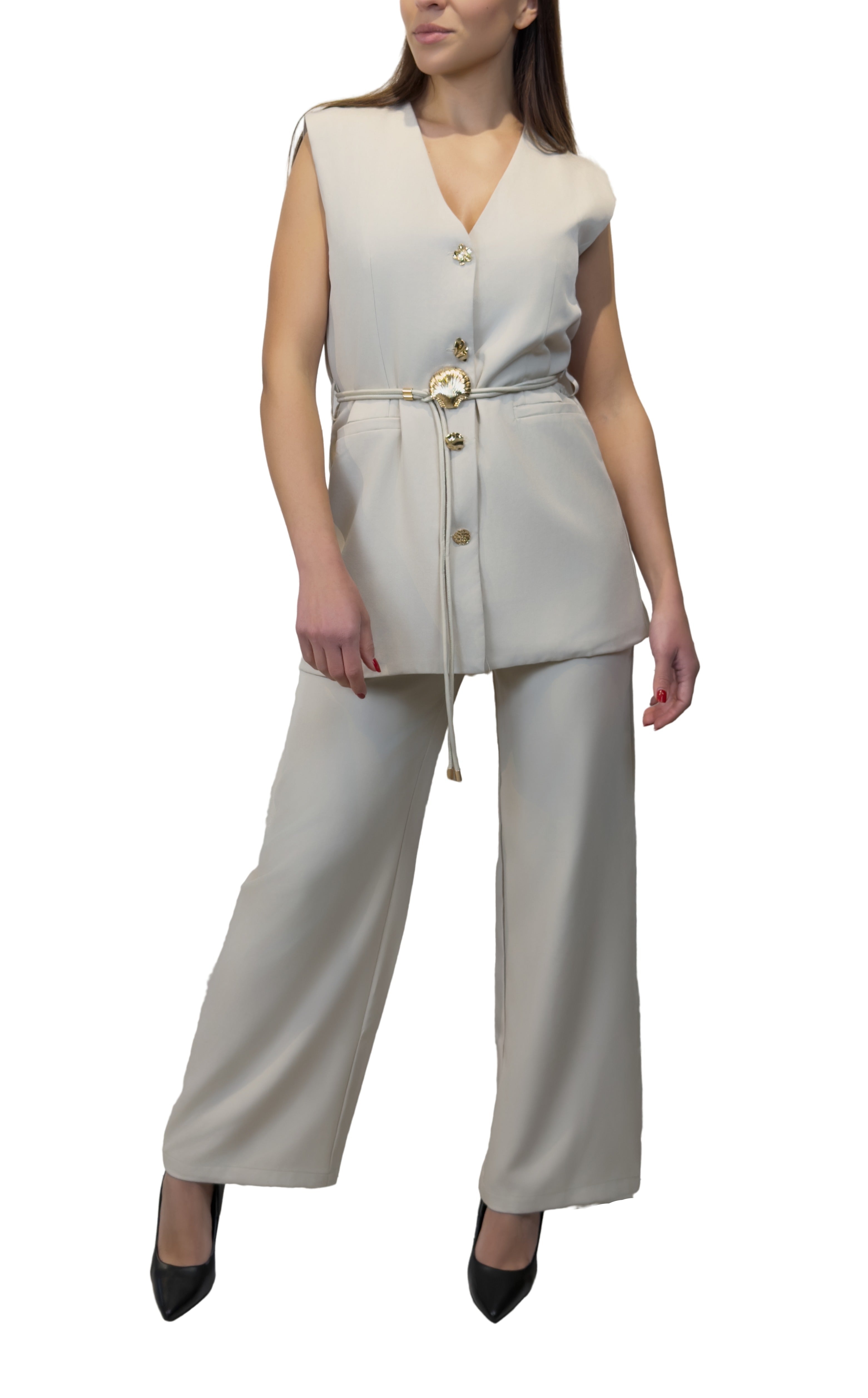 Tailleur panna con gilet - TL2607