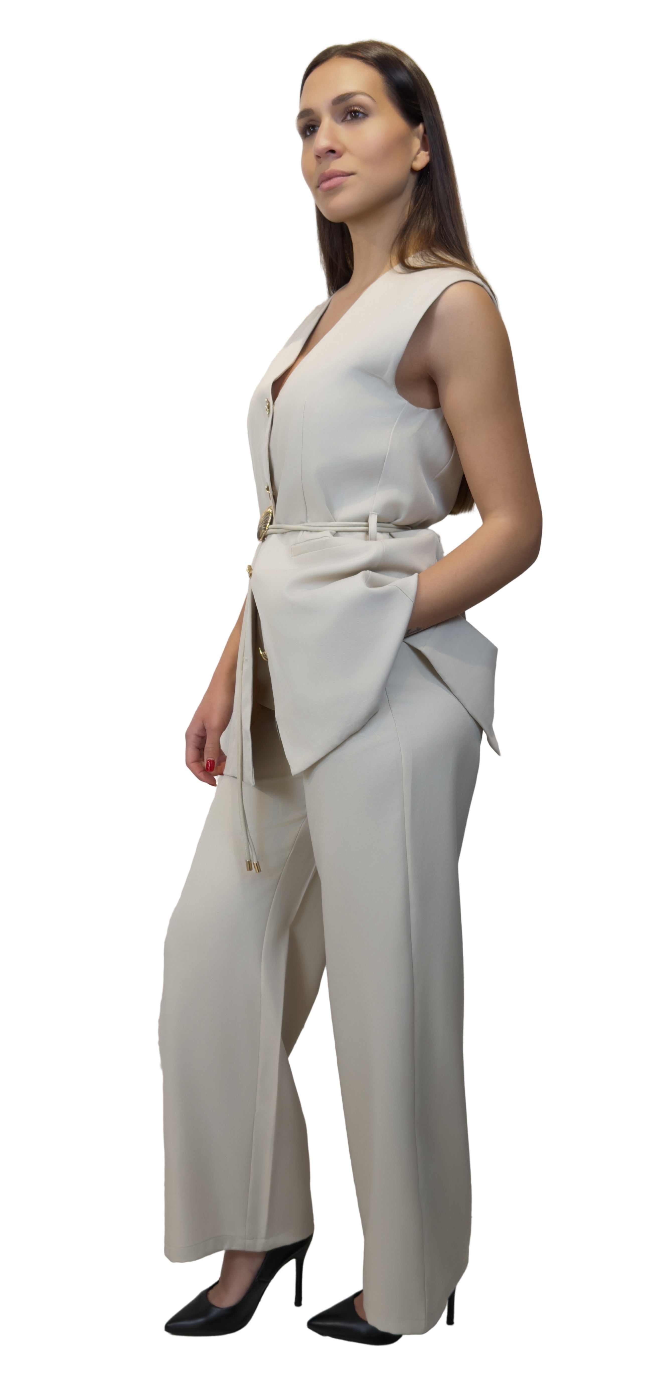 Tailleur panna con gilet - TL2607