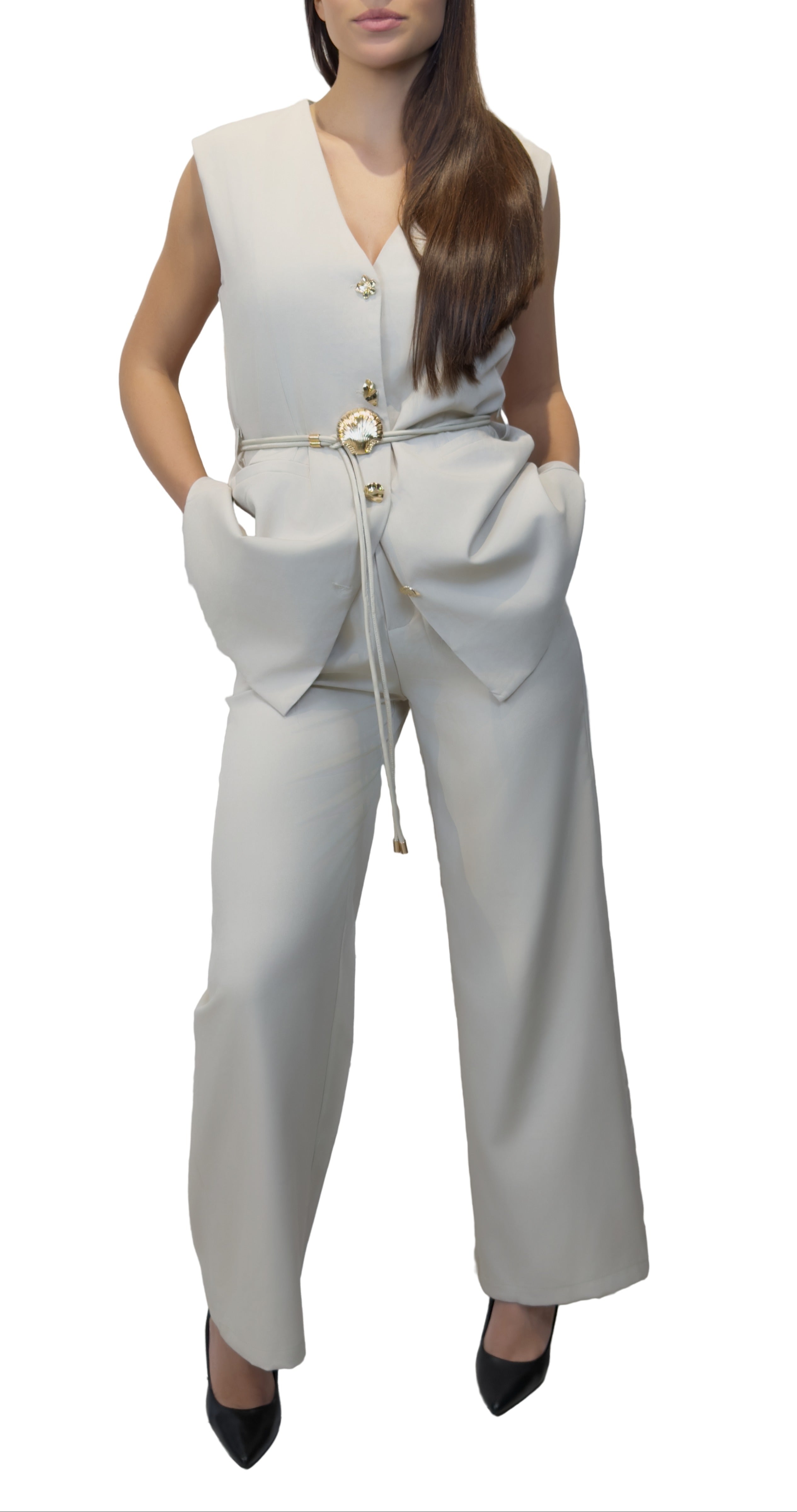 Tailleur panna con gilet - TL2607