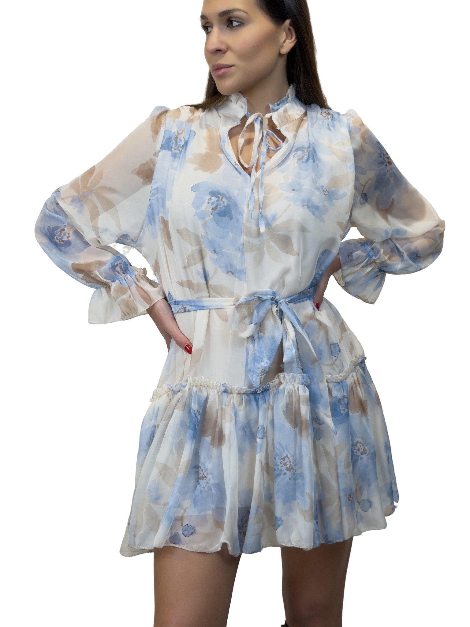 Vestito in fantasia floreale - VT2601