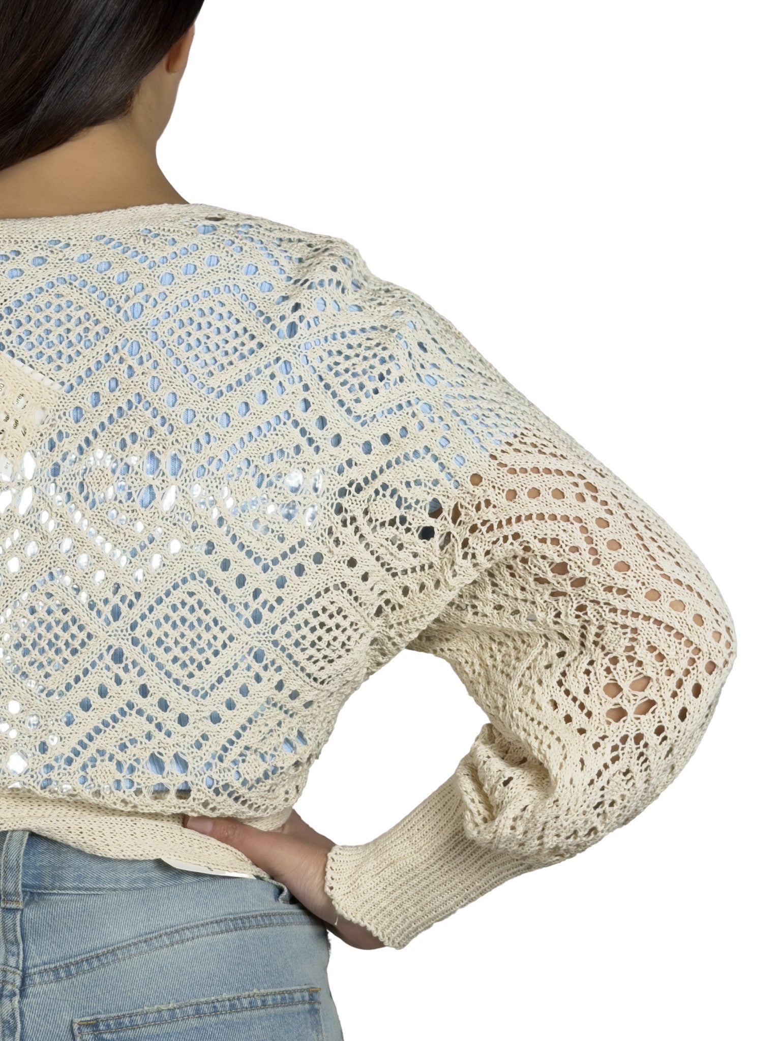 Cardigan traforato  incrociato - MA2641