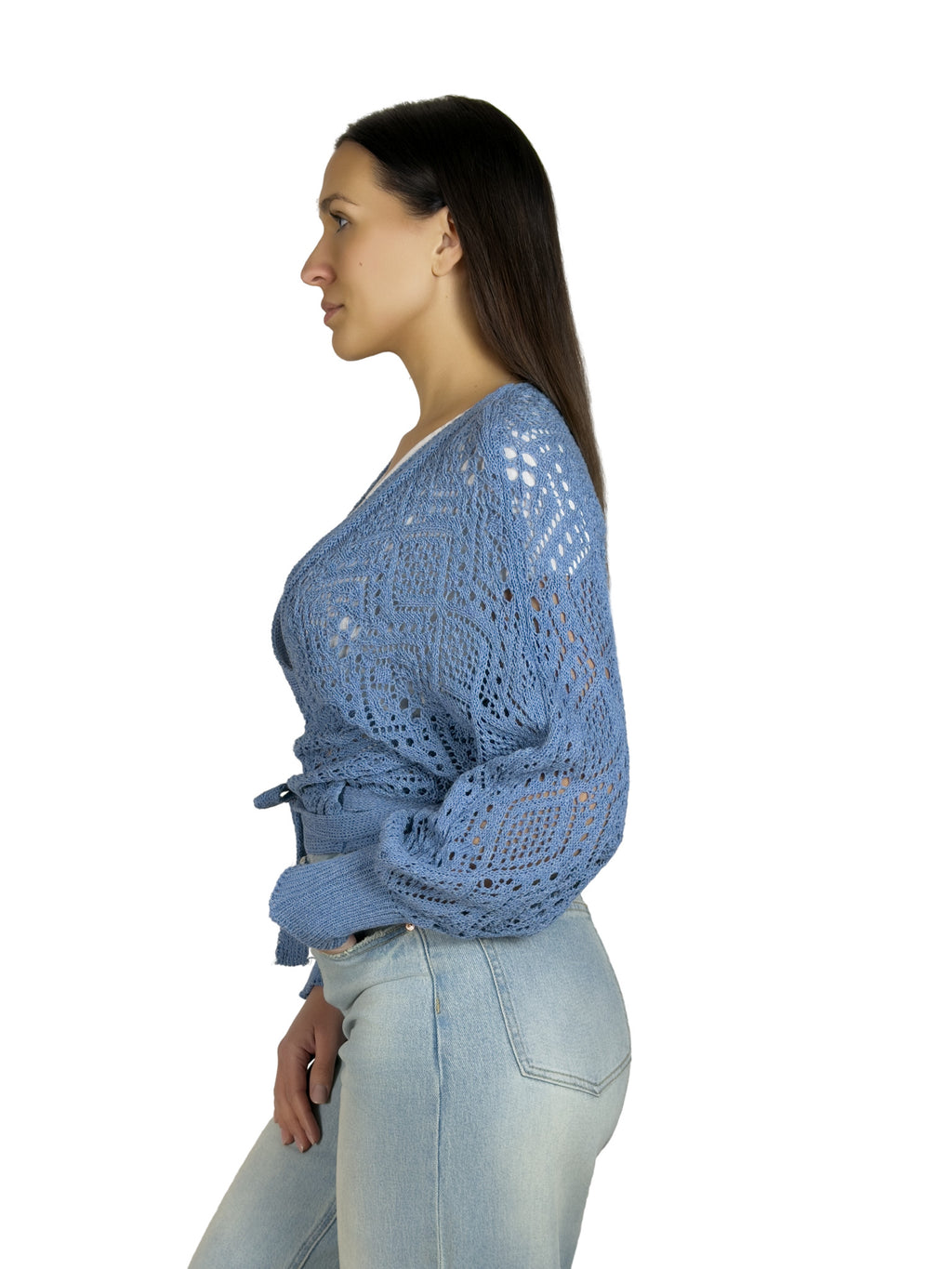 Cardigan traforato  incrociato - MA2641