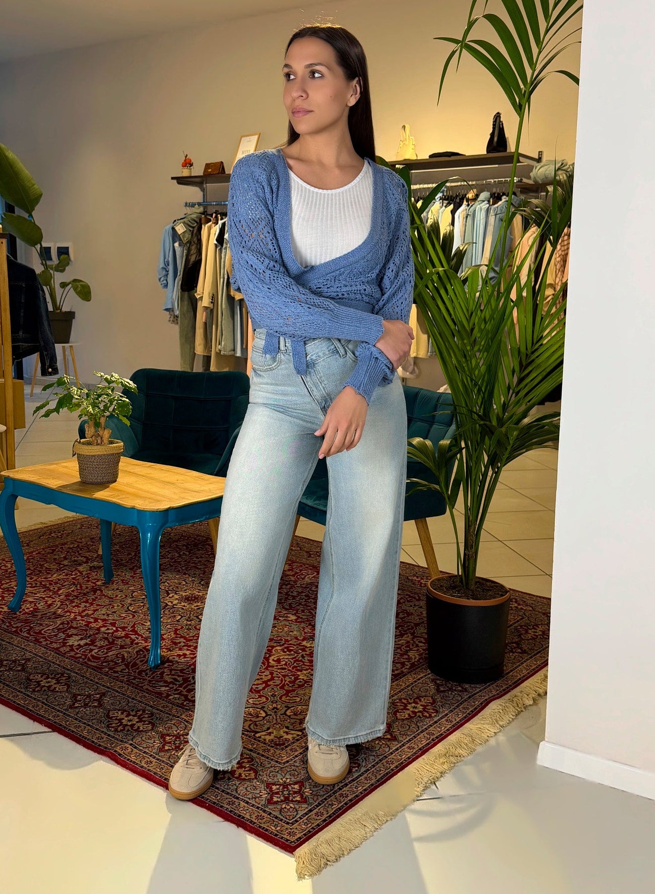 Cardigan traforato  incrociato - MA2641