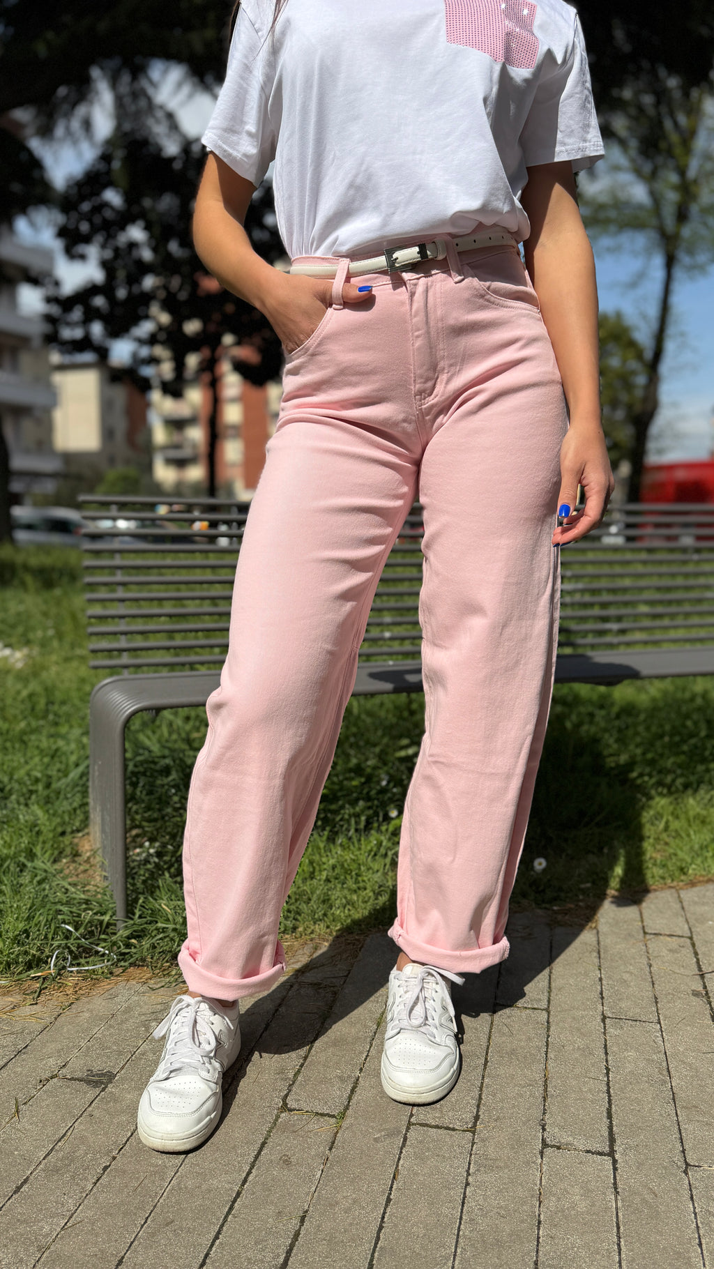 Jeans baloon rosa - JS2622