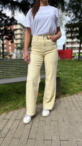 Jeans palazzo giallo - JS2621