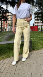 Jeans palazzo giallo - JS2621