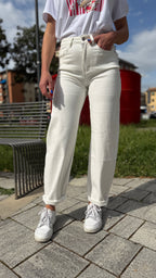 Jeans baloon bianco - JS2620