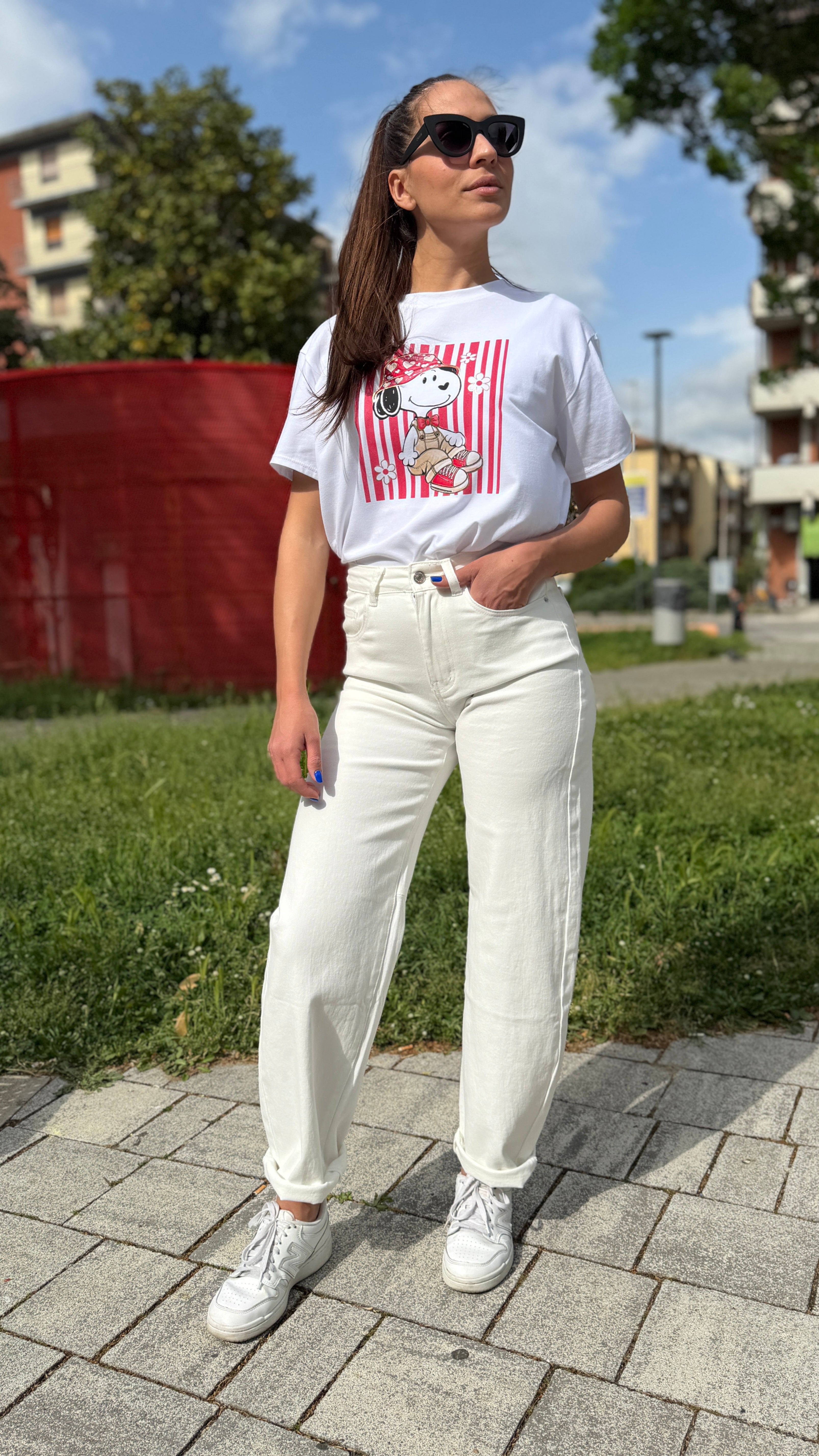 Jeans baloon bianco - JS2620