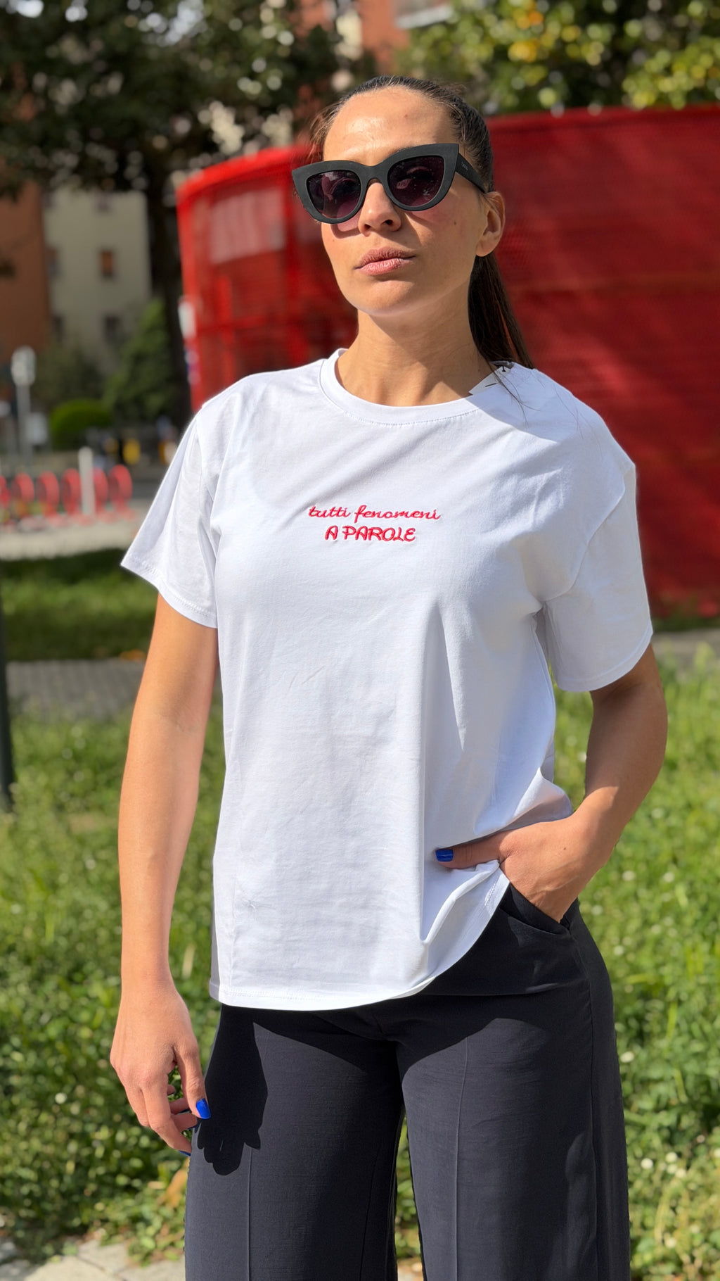 T-shirt con scritta - TS2605