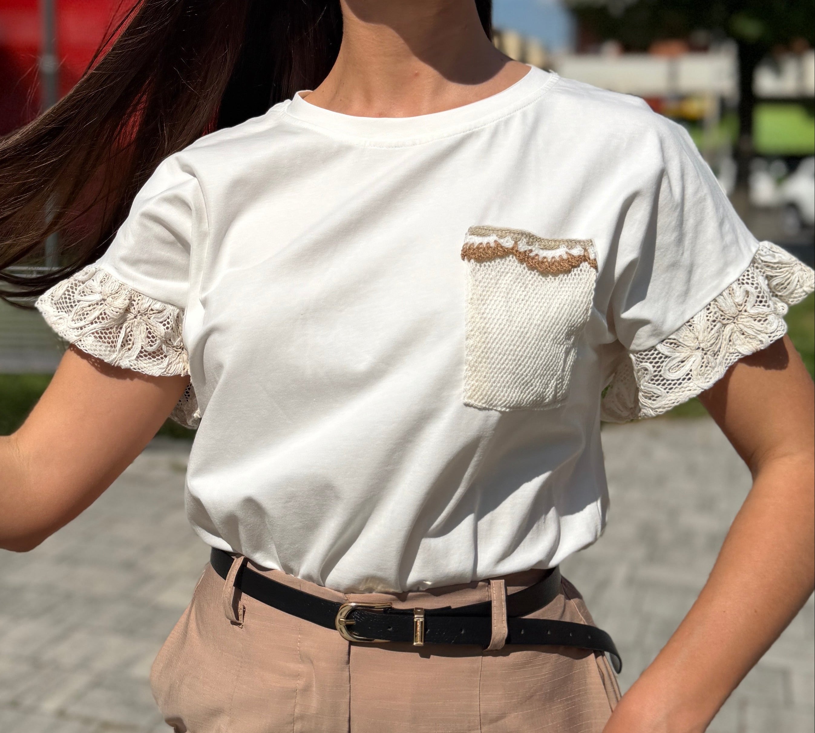 T-shirt con pizzo - TS2617