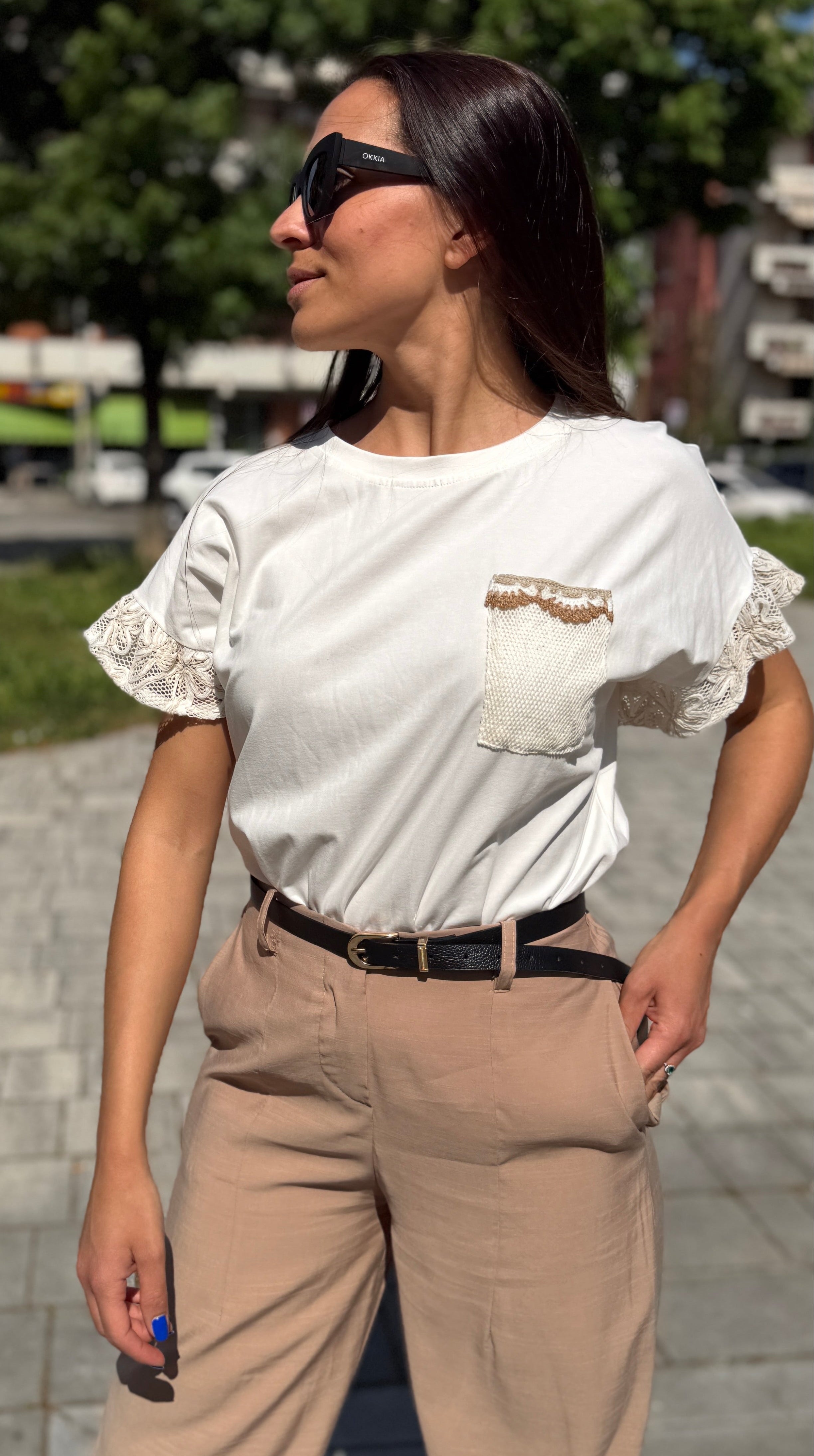 T-shirt con pizzo - TS2617