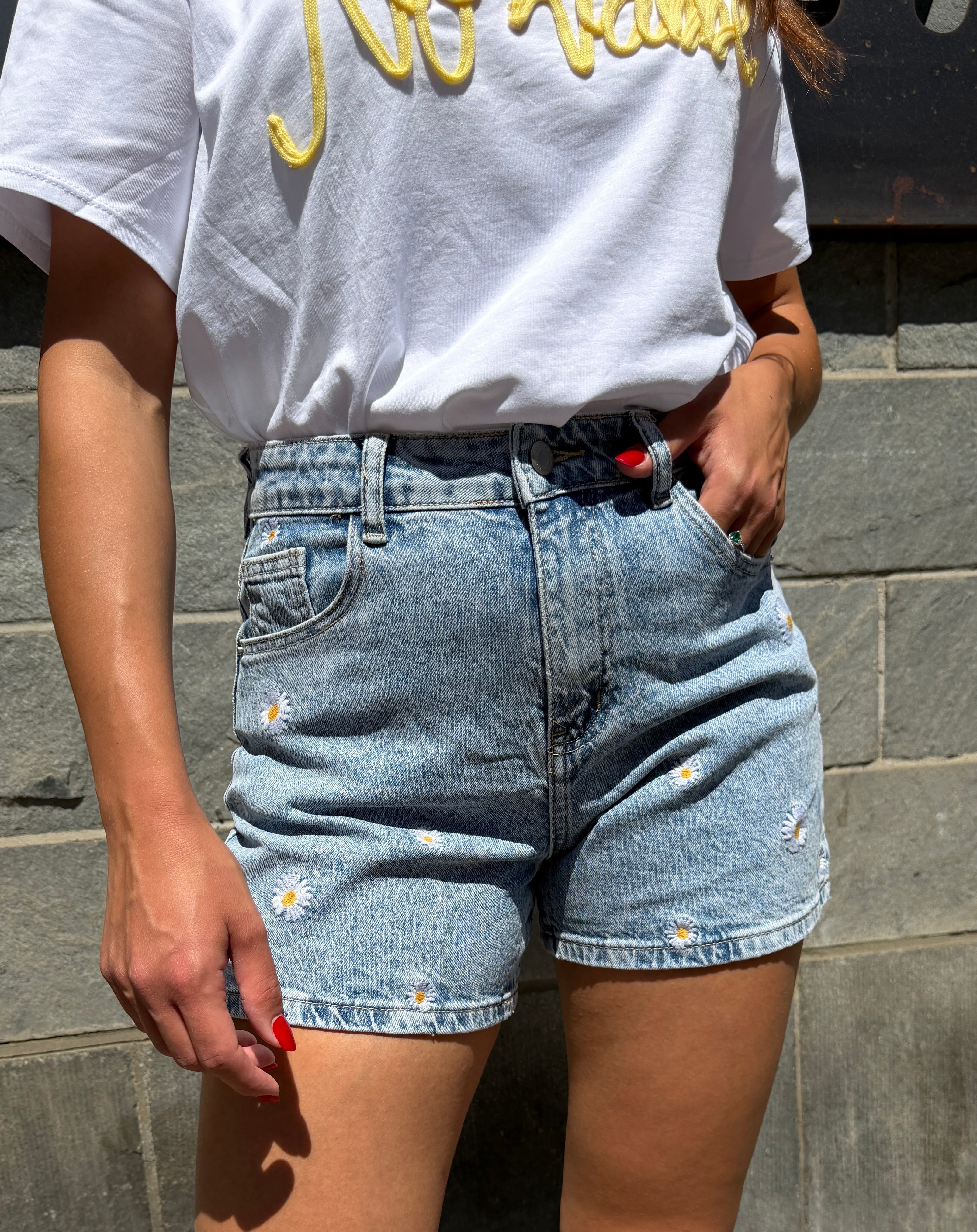 Shorts con margherite - SH2602