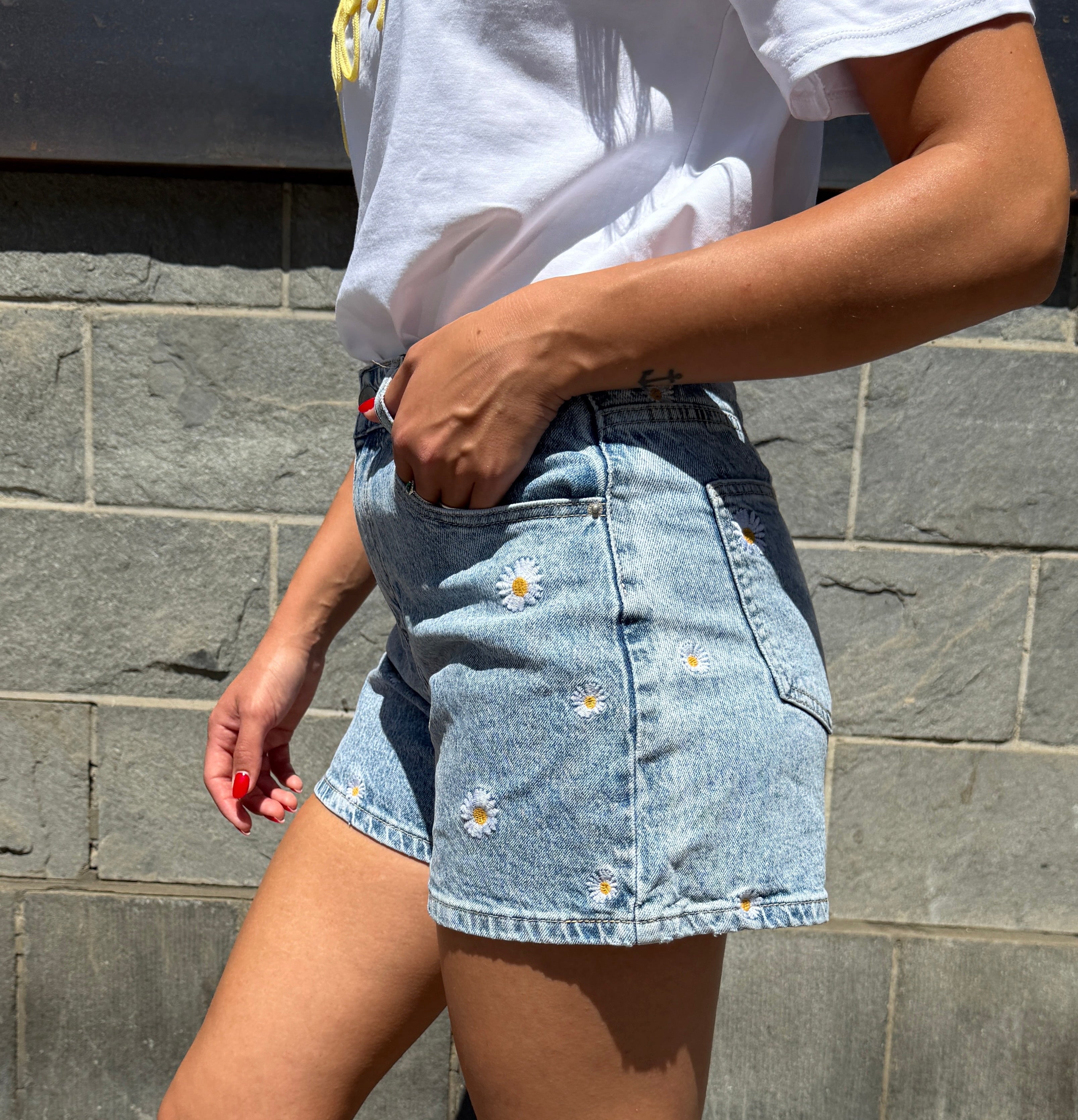 Shorts con margherite - SH2602