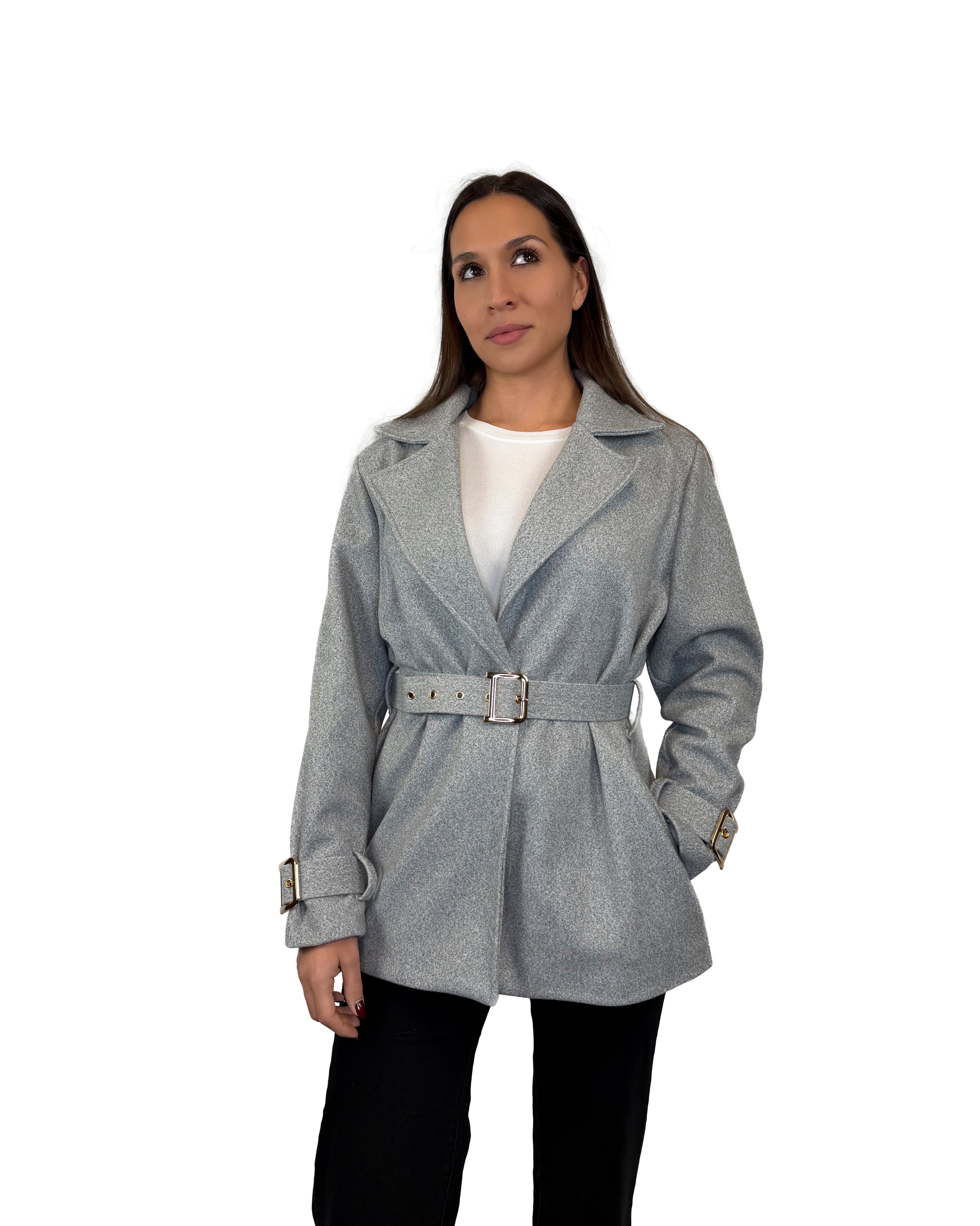 Cappotto corto con cinture regolabili - CA2601