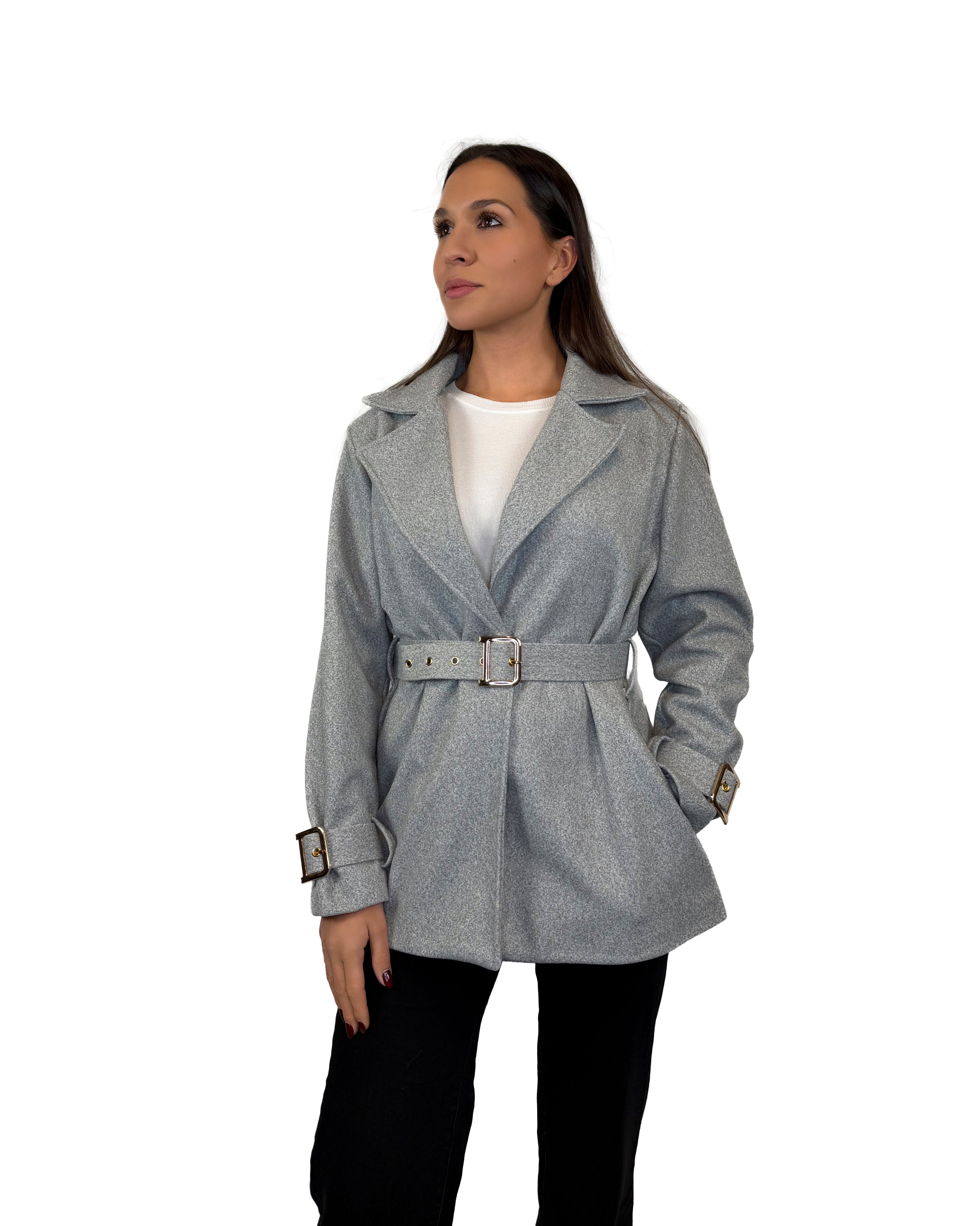 Cappotto corto con cinture regolabili - CA2601