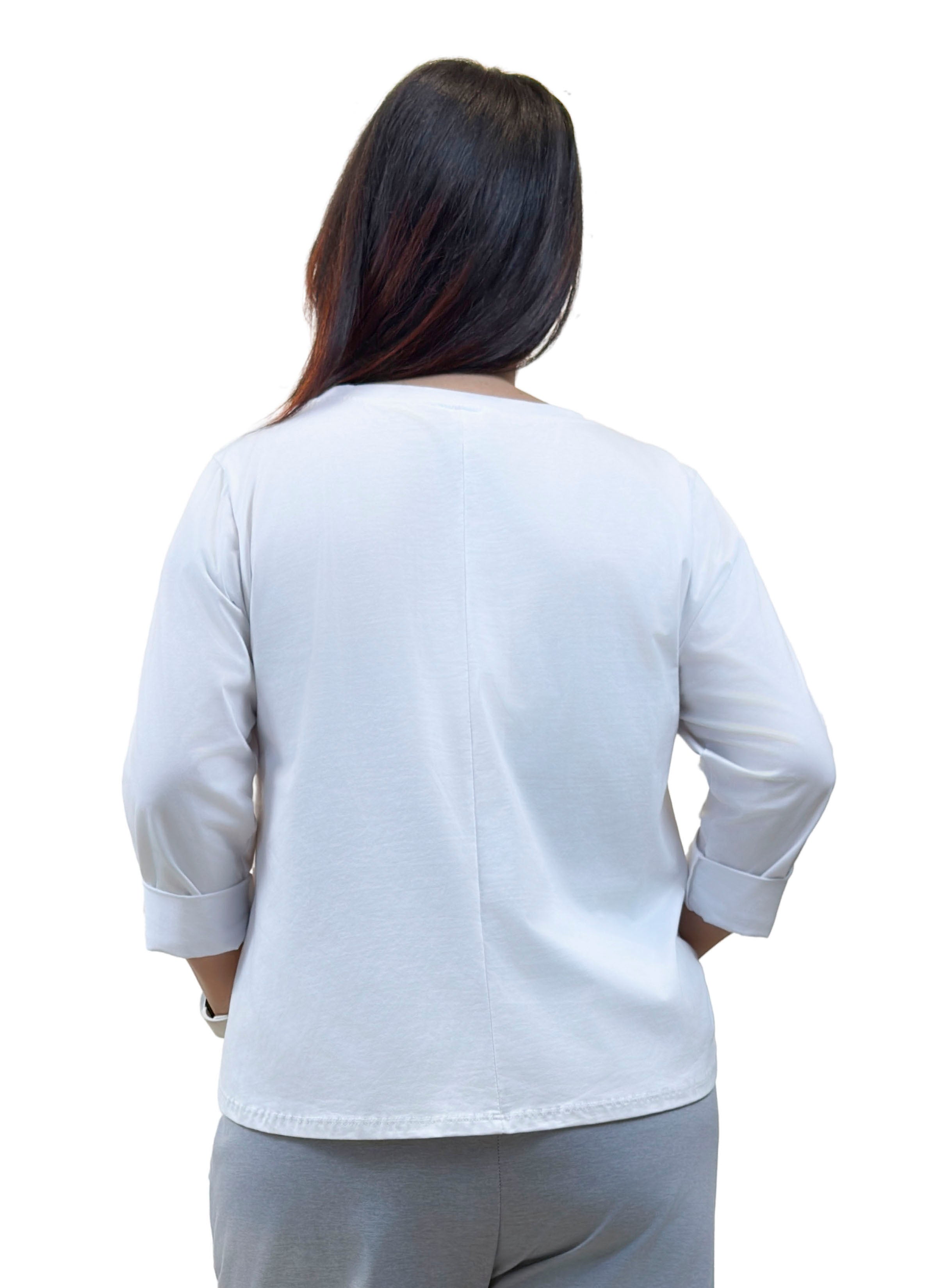 Maglia in cotone asimmetrica - MA2619