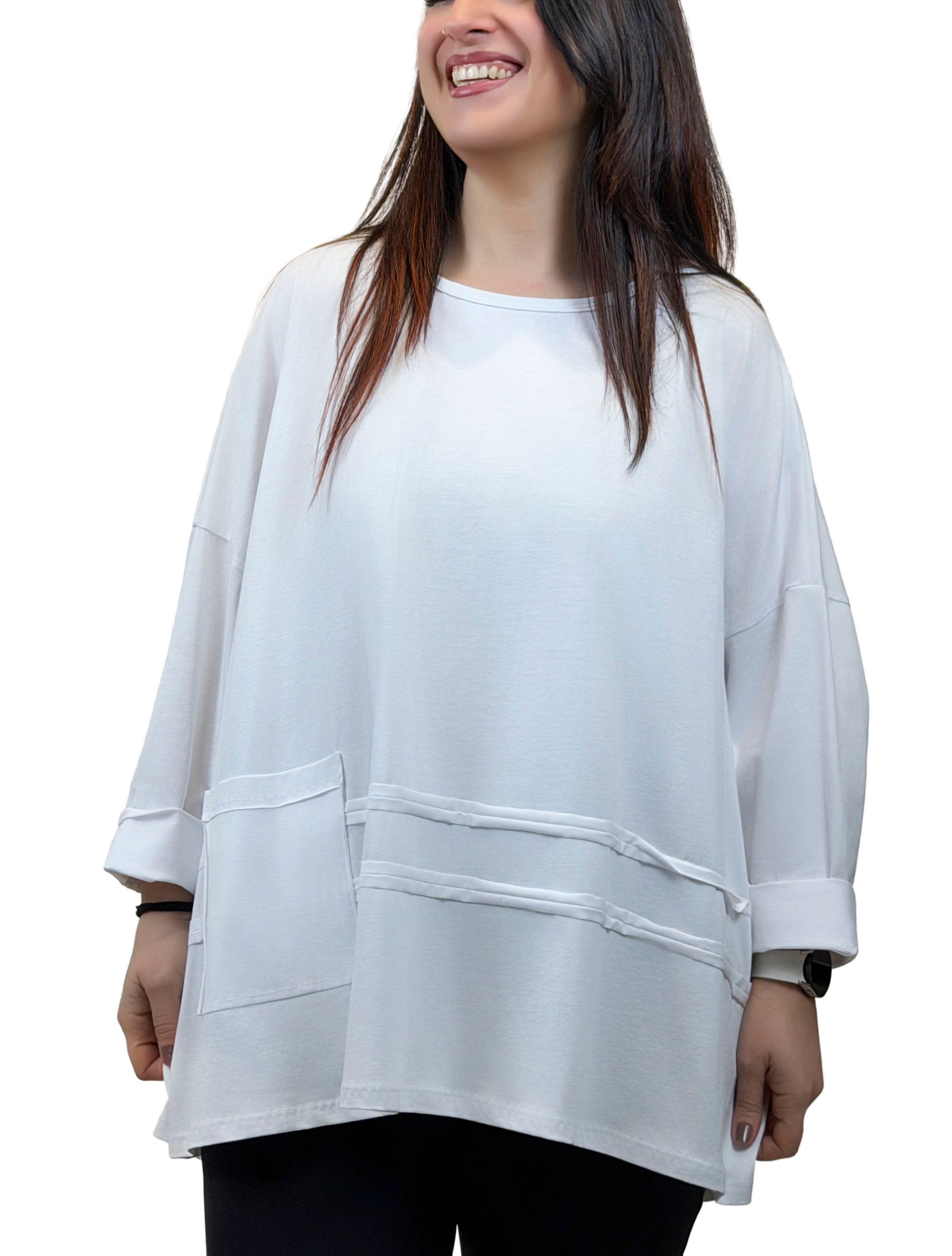 Maglia over bianca - MA2617