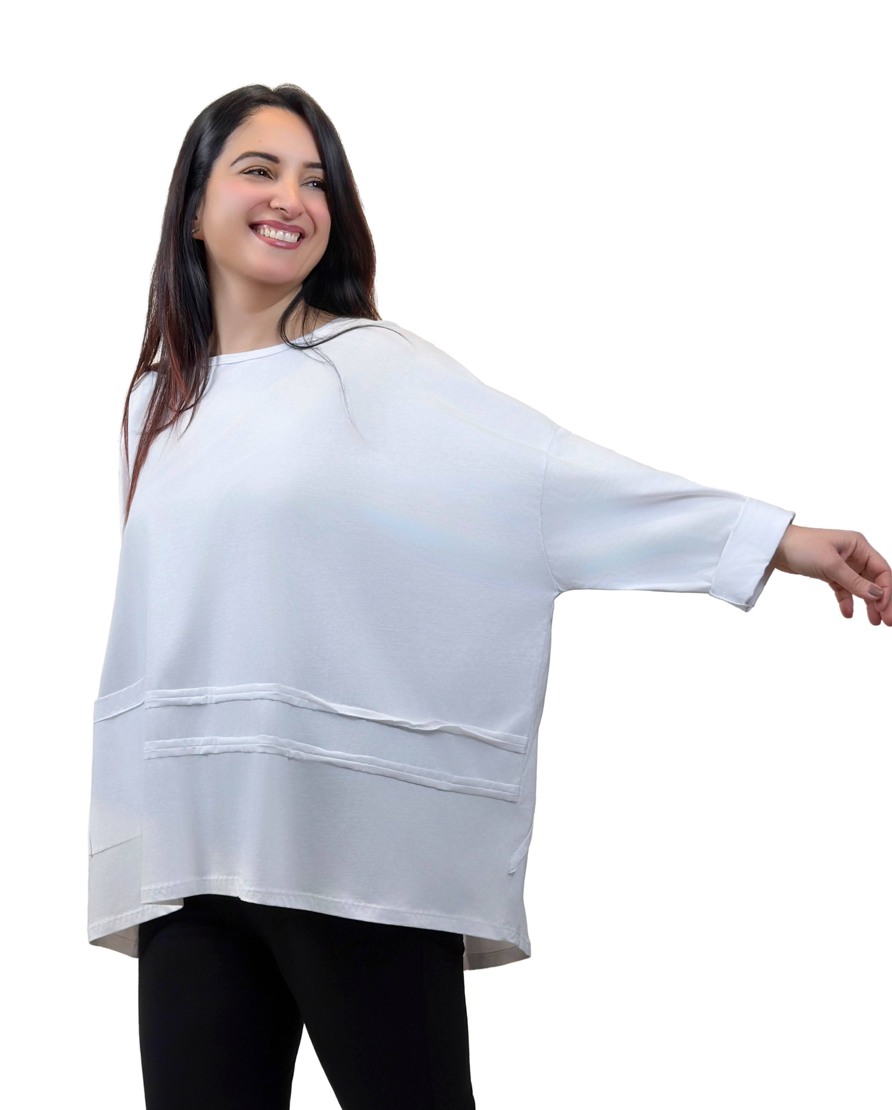 Maglia over bianca - MA2617