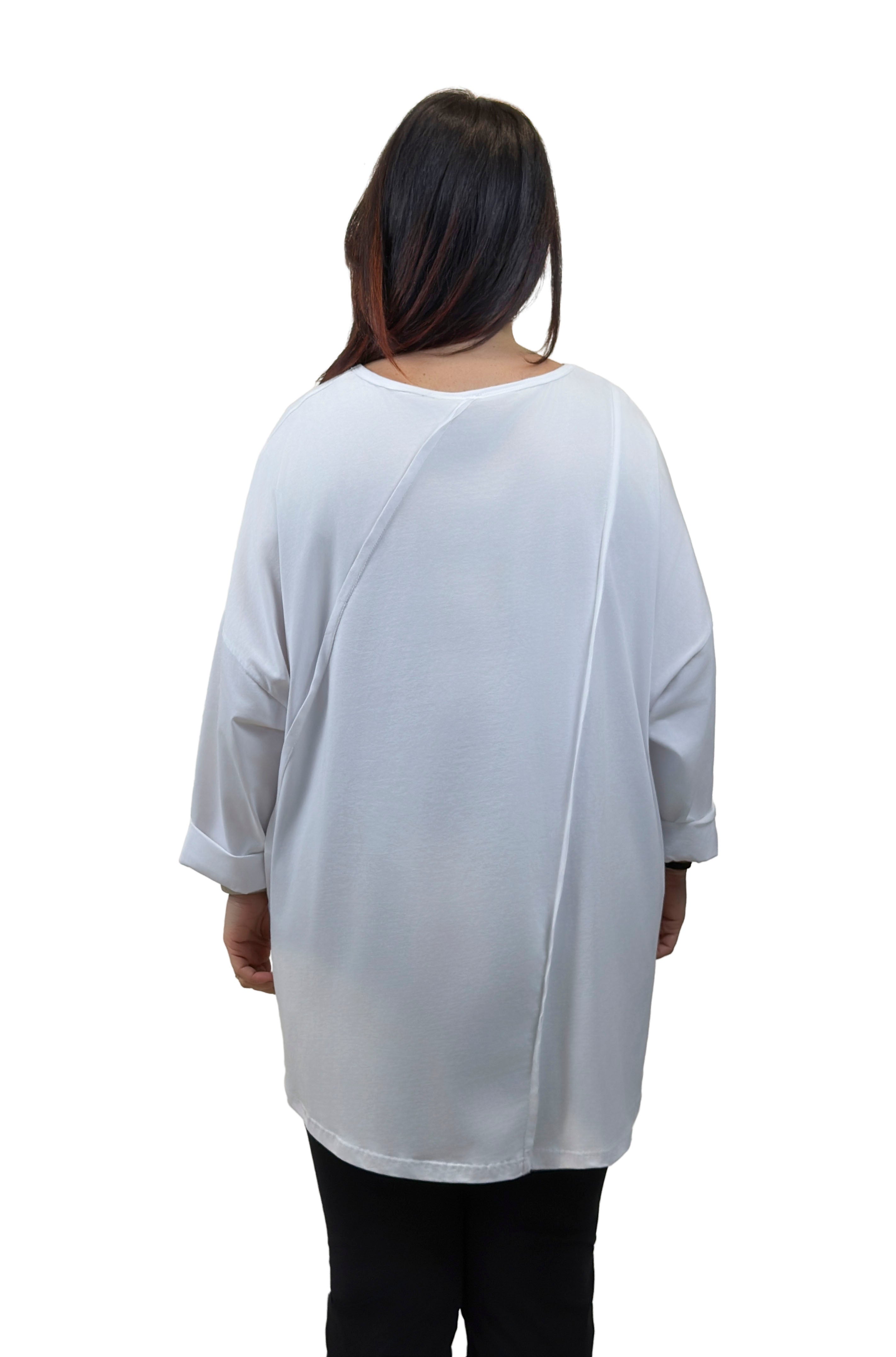 Maglia over bianca - MA2617