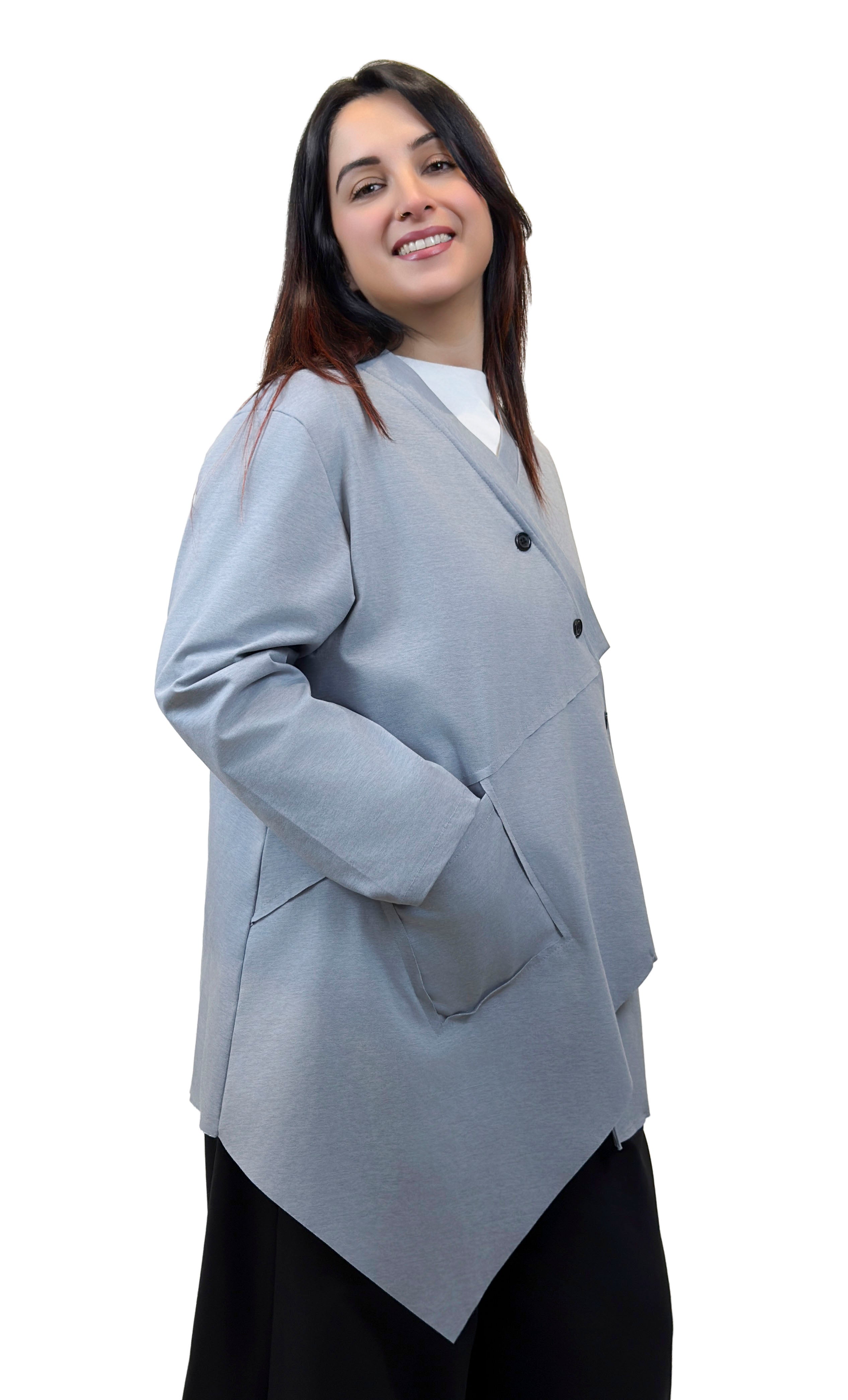 Giacca asimmetrica in Punto Milano - GI2621