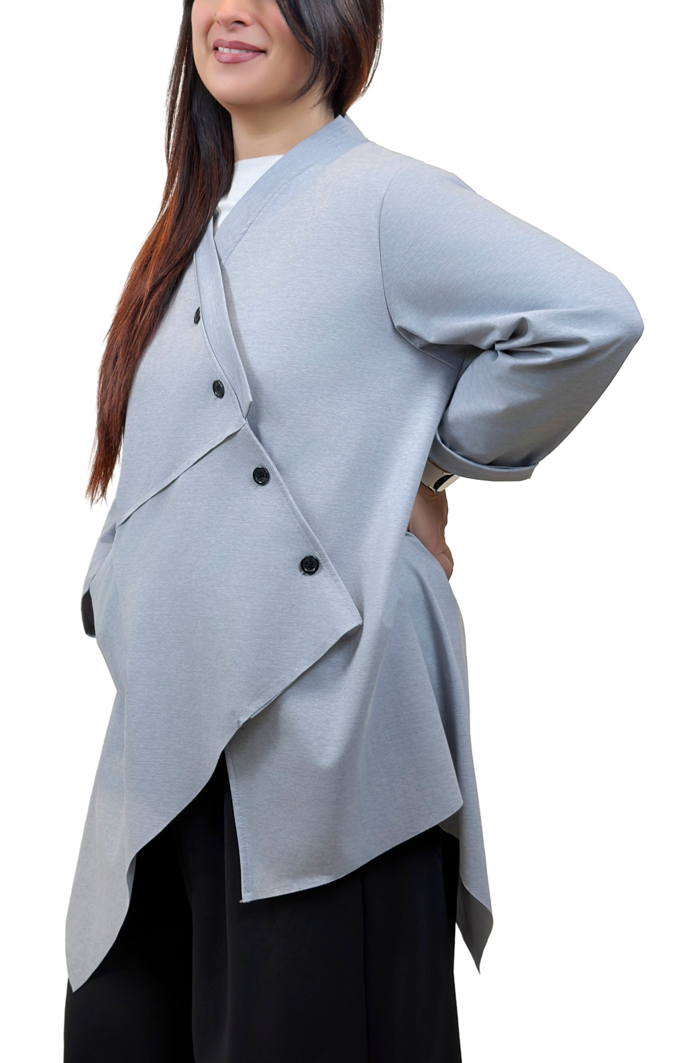 Giacca asimmetrica in Punto Milano - GI2621