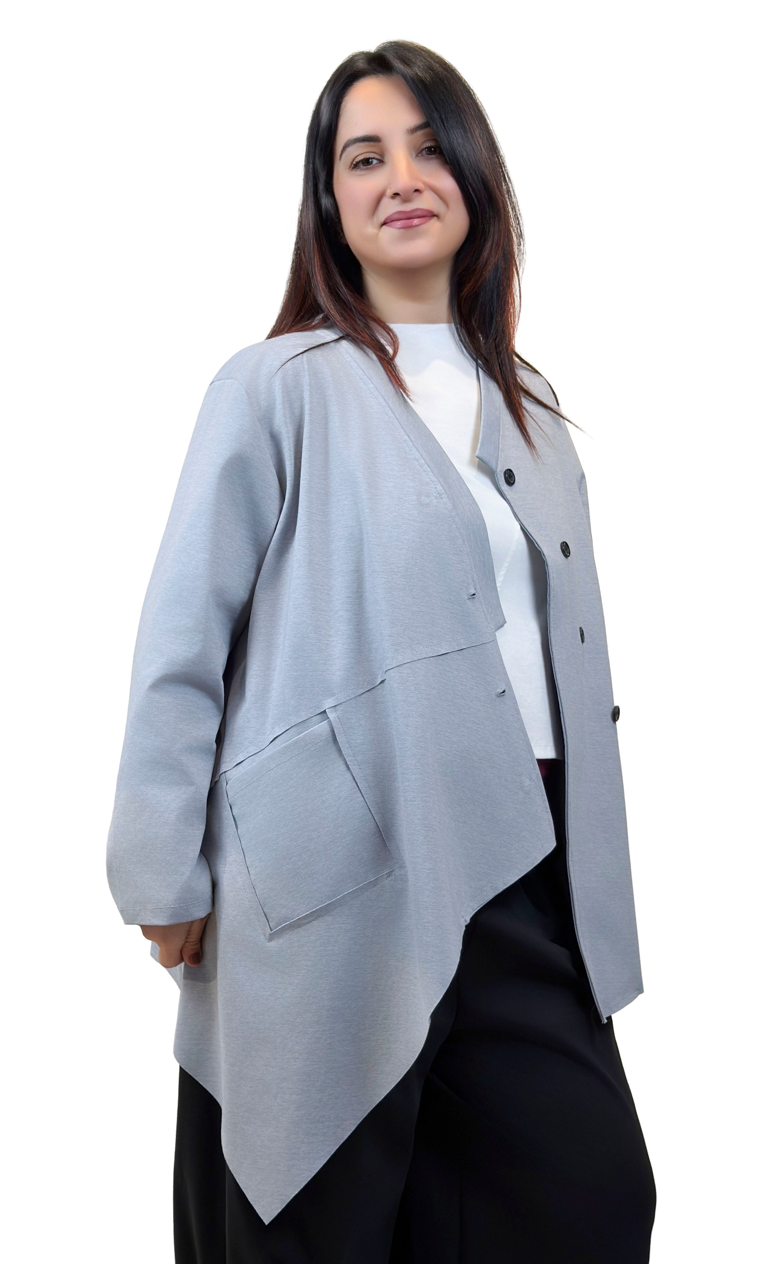 Giacca asimmetrica in Punto Milano - GI2621