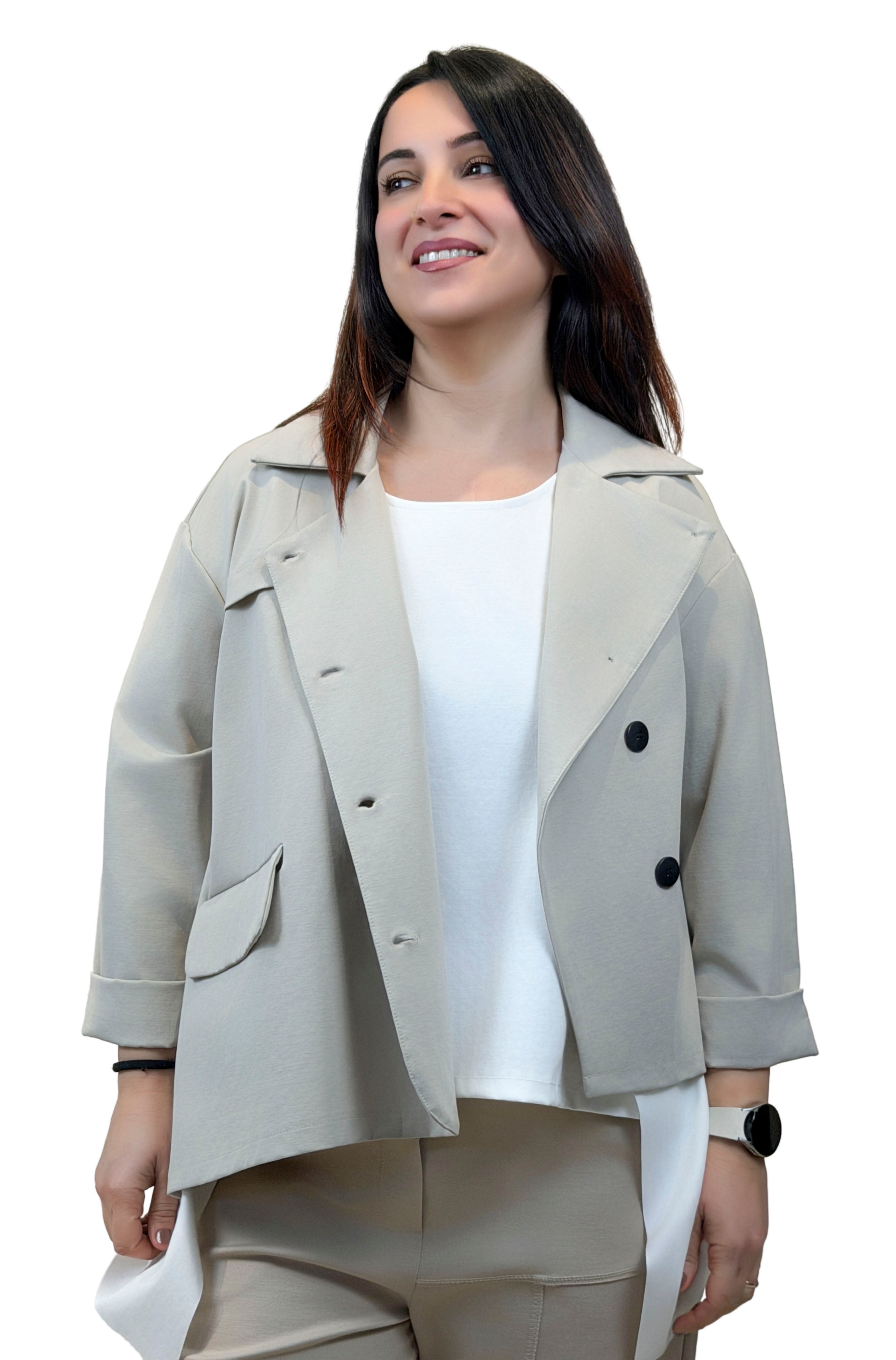 Giacca asimmetrica doppio petto - GI2622