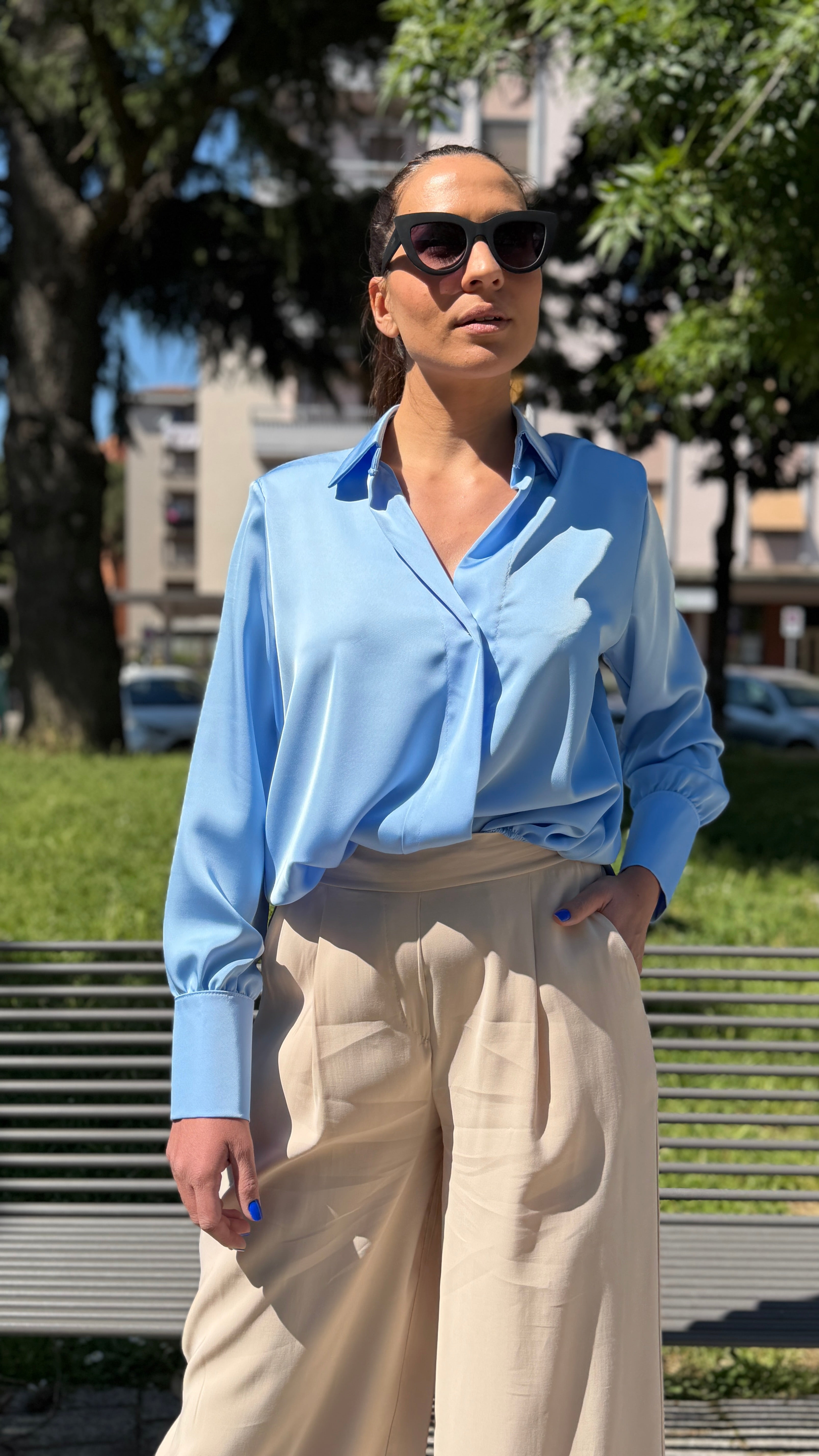 Camicia effetto seta - CM2652