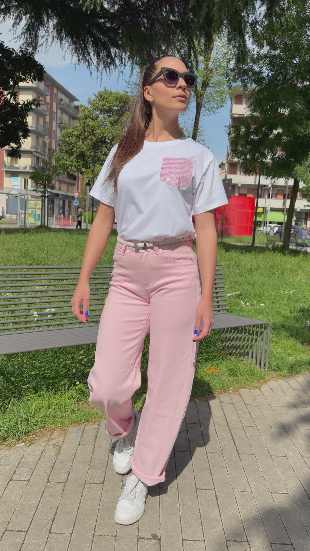 Jeans baloon rosa - JS2622
